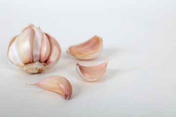 Garlics   isolated on white background