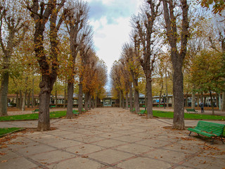 Ville de Vichy dans l'Allier. Parc et Halle des Sources