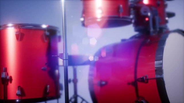 drum set with DOF and lense flair