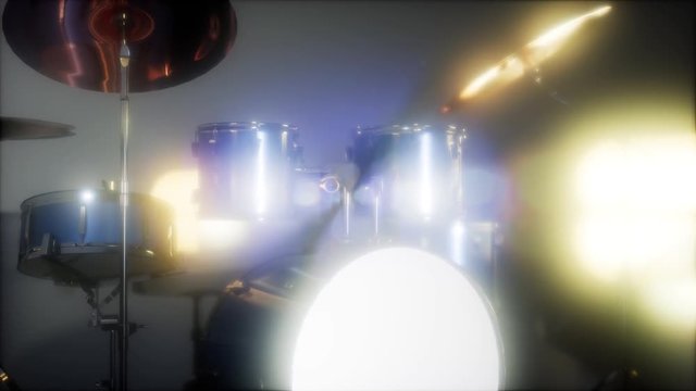 drum set with DOF and lense flair