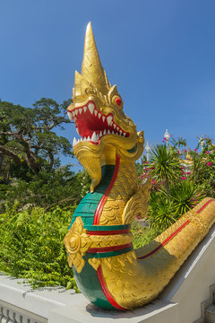 Naga at Wat Kaeo Korawaram, Krabi, Thailand