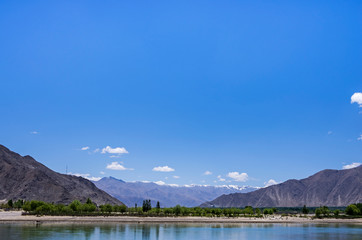 Mountain landscape lake