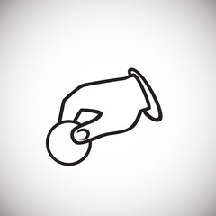 Payment thin line on white background icon