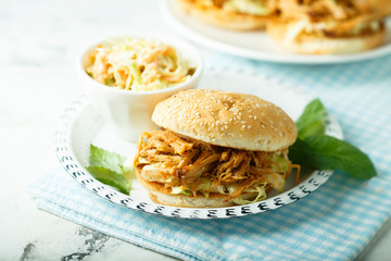 Pulled pork burgers