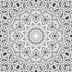 Seamless abstract pattern kaleidoscopic mosaic ornamental print