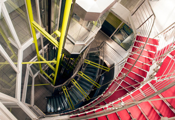 spiral staircase in modern building