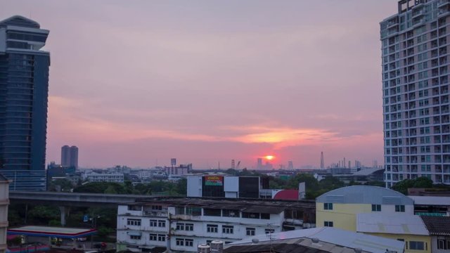 cityscape timelapse day to natigt at Bangkok Thailand