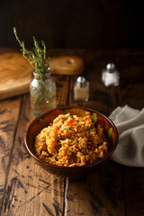 Fried rice with vegetables