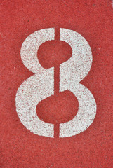 Running Track with numbers 8