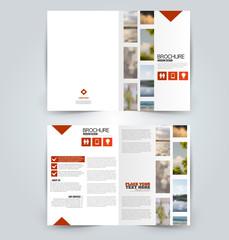 Abstract flyer design background. Brochure template. Can be used for magazine cover, business mockup, education, presentation, report. Red color.