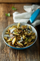 Mushroom pasta with cheese