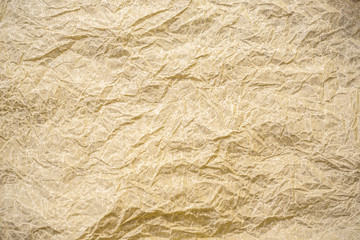 Sheet of baking paper. Crumpled sheet of parchment paper.