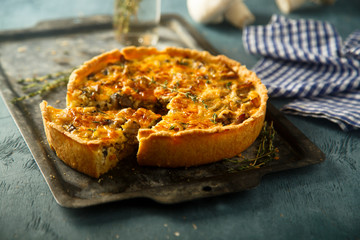 Homemade mushroom pie