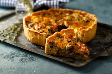 Homemade mushroom pie