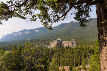 Fairmont Banff Springs hotel in the Canadian Rocky Mountains