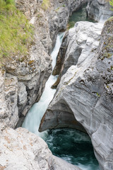 Stream with water from a glacier in Alberta, Canada