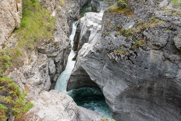 Stream with water from a glacier in Alberta, Canada