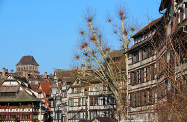 Picturesque historic city center of Strasbourg - Alsace - France