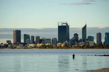 Cityscape of Perth and Swan river