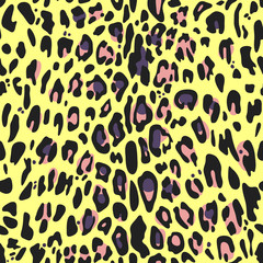 Seamless pattern with toxic leopard print