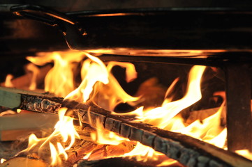 Paella al fuego