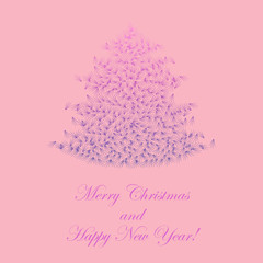 Colored Fir Tree Shape with Lush Needles