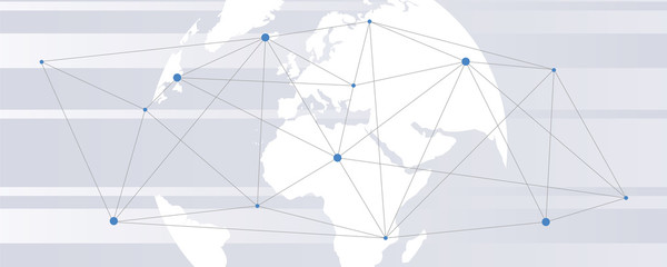 Obraz premium digital network connect the world