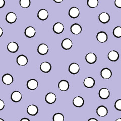 purple, violet background pastel white circles with black stroke. gentle baby colors. mock wrapping paper decor