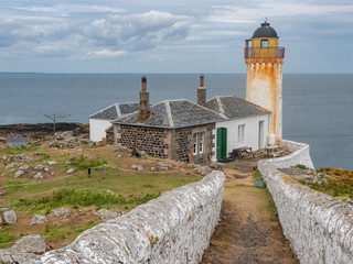A view of the lighthouse on the Isle of May in Scotland