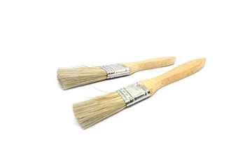 Paint brushes isolated on white background.