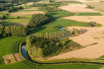 Foto auf Leinwand Natur Antenne des Demer-Flusses bei Langdorp  © Sebastian