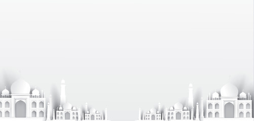 Naklejka premium blank mosque text background, modern elegant islamic design