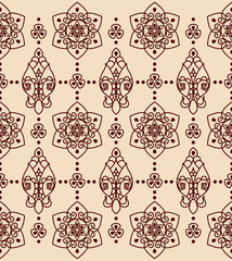 decorative floral ornament on a beige background