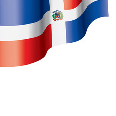Dominicana flag, vector illustration on a white background