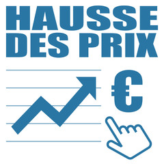 Logo hausse des prix.