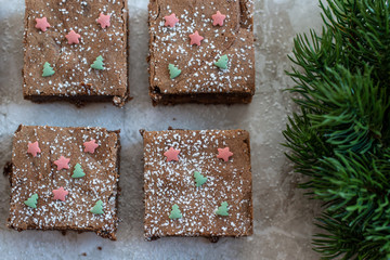 Weihnachtliche Brownies