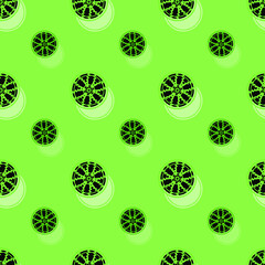 Seamless abstract pattern background with a variety of colored circles.