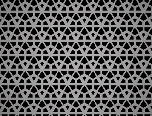 Abstract geometric pattern. A seamless vector background. Grey and black ornament. Graphic modern pattern. Simple lattice graphic design