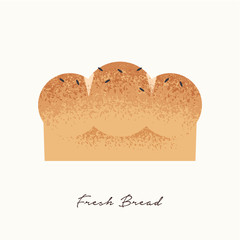 Fresh Bread food illustration concept