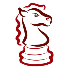 Brown chess piece, dark knight, horse, intellectual leisure