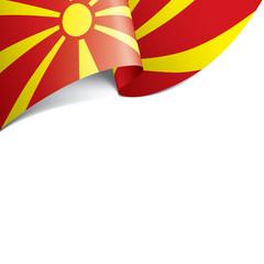 Macedonia flag, vector illustration on a white background