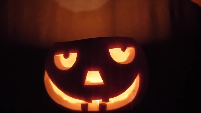 Halloween halloween pumpkin with opening head