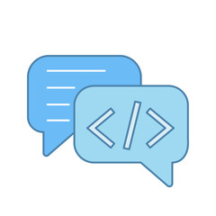 Chatbot coding color icon