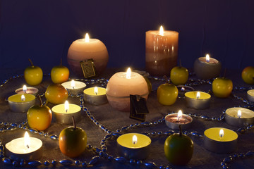 candles on the table