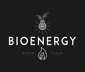 Bio energy lamp white on black