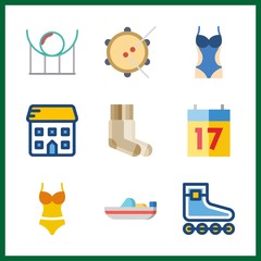 fun icon. school and socks vector icons in fun set. Use this illustration for fun works.