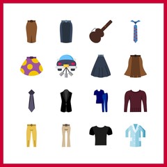 dress icon. trousers and winter shirt vector icons in dress set. Use this illustration for dress works.