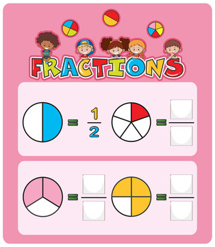 Math Fractions Worksheet Template