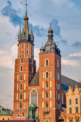 St. Mary's Basilica in Krakow. Church of Our Lady Assumed into Heaven.