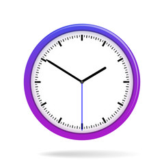 purple wall clock